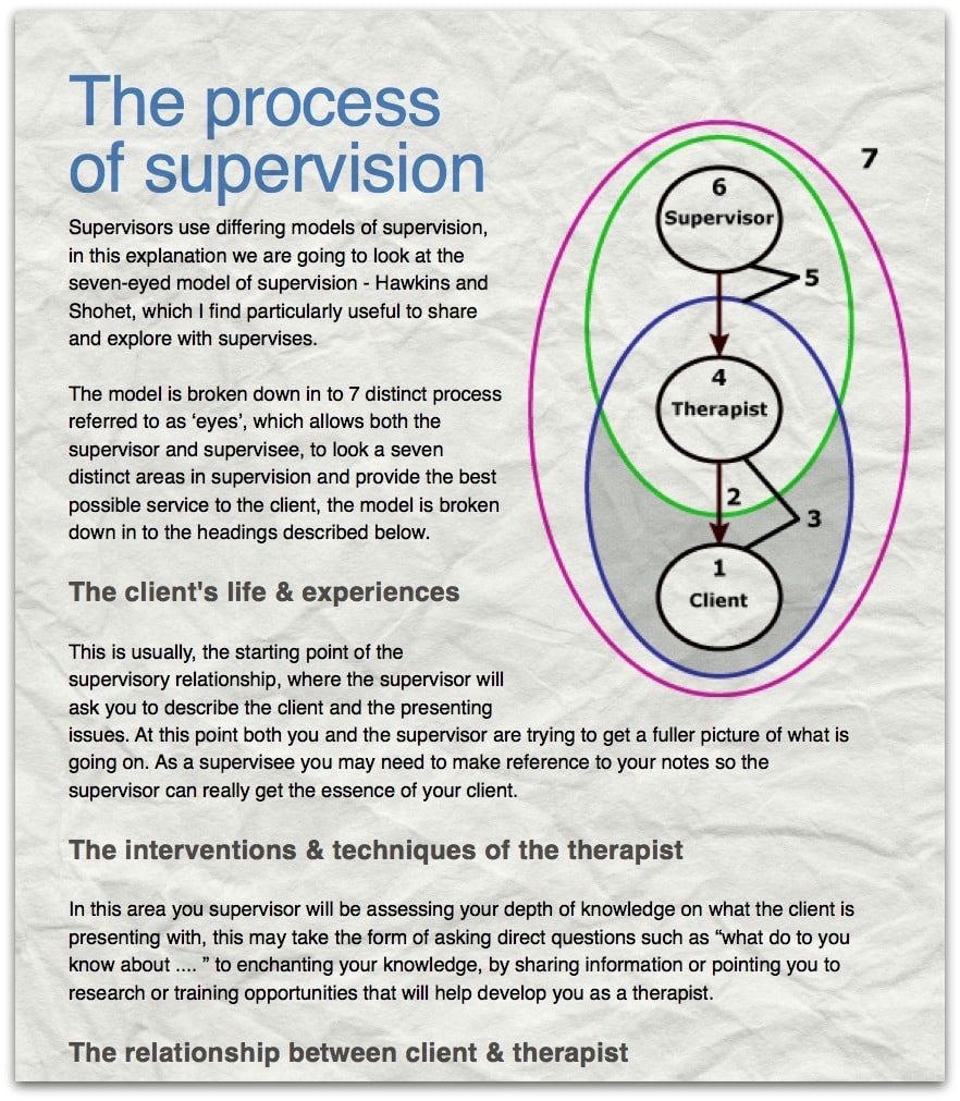 counselling supervision case study