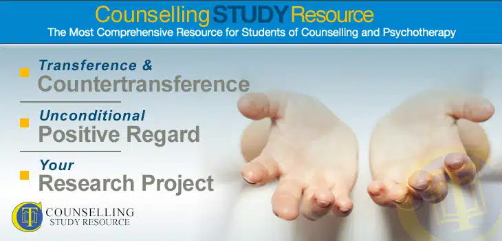 Counselling Tutor Podcast Ep 37 – Transference and Countertransference – Unconditional Positive Regard – Your Research Project