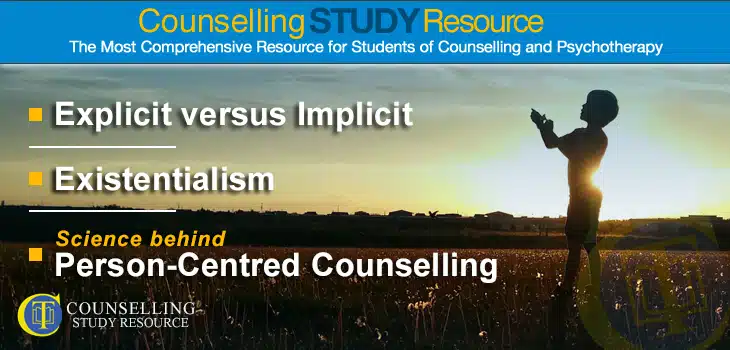 Counselling Tutor Podcast 057 – Explicit versus Implicit – Existentialism – Science behind Person-Centred Counselling