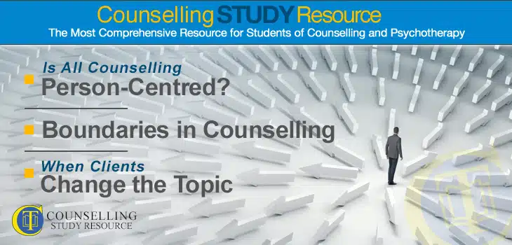 Counselling Tutor Podcast 066 – Is All Counselling Person-Centred? – Boundaries in Counselling – When Clients Change the Topic