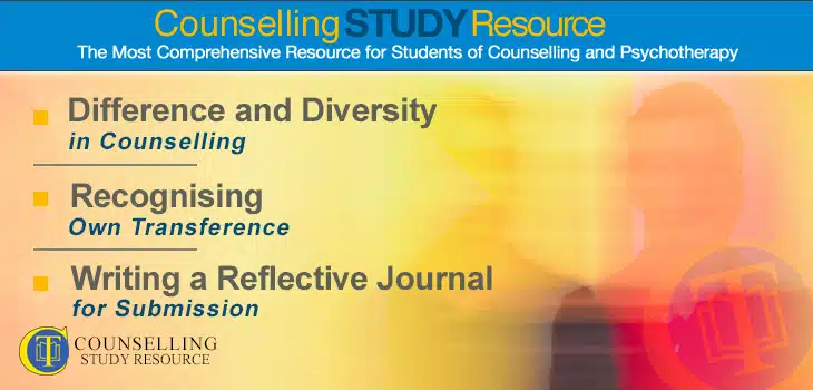 Counselling Tutor Podcast 067 – Difference and Diversity in Counselling – Recognising Own Transference – Writing a Reflective Journal for Submission