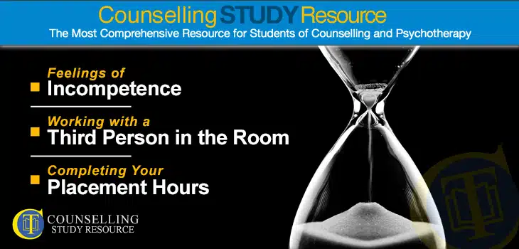 Counselling Tutor Podcast 79 - Becoming a Counsellor. An hourglass against a dark background