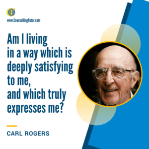 Carl Rogers Quote 14 Carl Rogers Quote on Living: Am I living in a way which is deeply satisfying to me, and which truly expresses me?