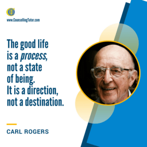 Carl Rogers Quote on How Life is a Process Carl Rogers Quote: The good life is a process, not a state of being. It is a direction, not a destination.