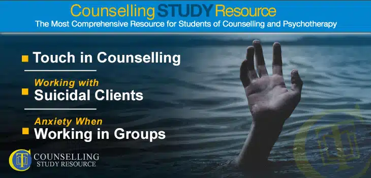 Counselling Tutor Podcast 86 - Working with Suicidal Clients in Counselling - A hand reaching out from under the water