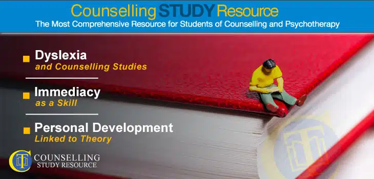 Counselling Tutor Podcast 93 - Dyslexia and Personal Development Linked to Theory in Counselling. A small-scale figure of a man reading while seating on a stack of red books