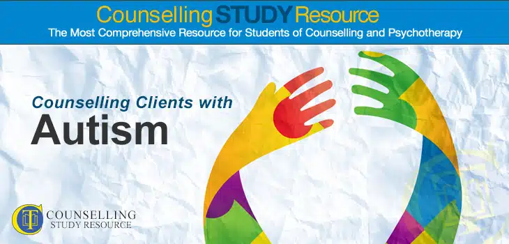 Counselling Clients with Autism - A composite image of the autism awareness ribbon made up of two hands