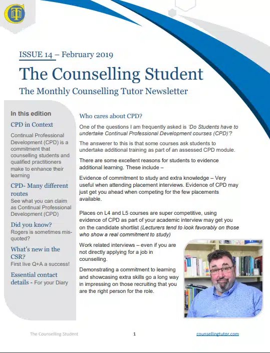 Feb 2019 Counselling Student Newsletter