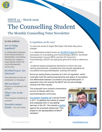 Counselling Student Mar 2019 newsletter