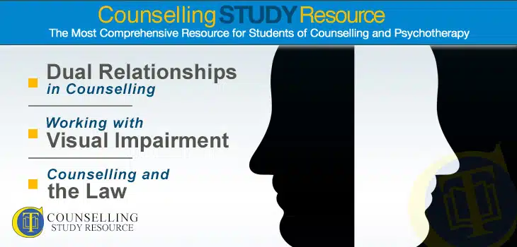 Dual relationships in counselling occur when you know the client in another context outside the counselling room