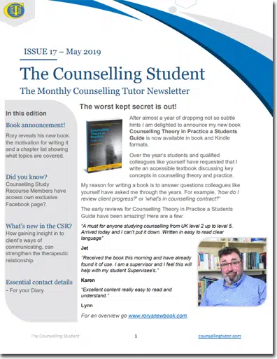 May 2019 Counselling Student newsletter