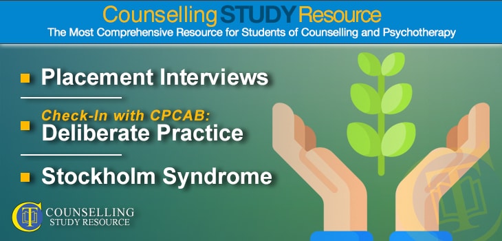 CT Podcast Ep 154 featured image - Topics Discussed: Placement interviews; Deliberate practice in counselling; Stockholm Syndrome