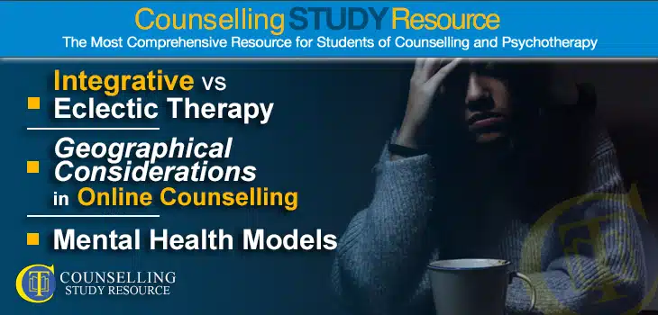 CT Podcast Ep 178 featured image – Topics Covered: Integrative vs Eclectic Therapy; Geographical Considerations in Online Counselling; Mental Health Models