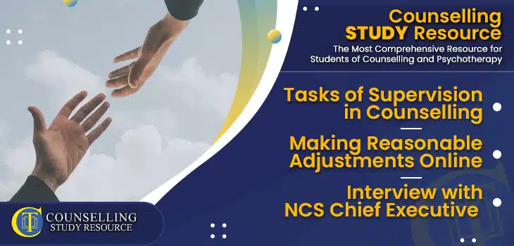 CT Podcast Ep182 featured image - Tasks of Supervision in Counselling – Making Reasonable Adjustments Online – Interview with NCS Chief Executive