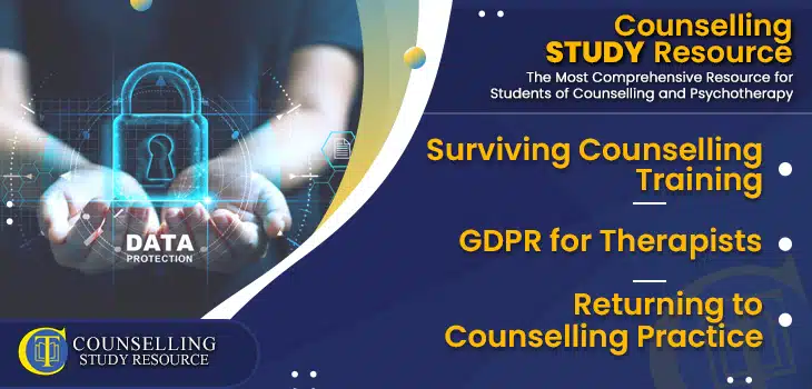 CT Podcast Ep184 featured image - Topics Discussed: Surviving Counselling Training – GDPR for Therapists – Returning to Counselling Practice