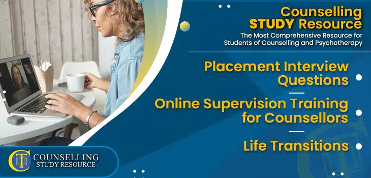 CT Podcast Ep191 featured image - Topics Discussed: Placement Interview Questions – Online Supervision Training for Counsellors – Life Transitions