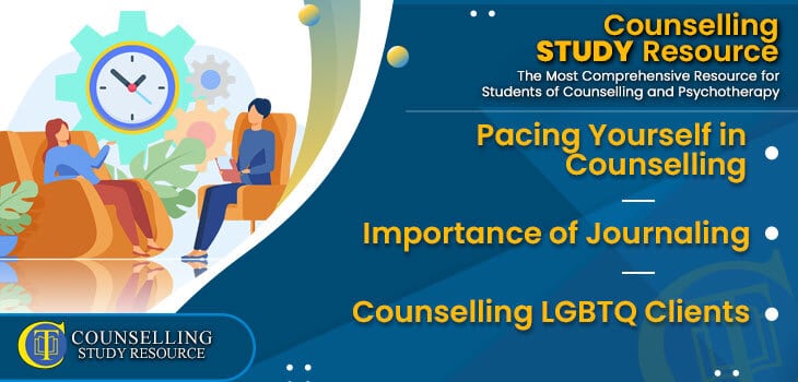 CT Podcast Ep202 featured image - Topics Discussed: Pacing Yourself in Counselling - Importance of Journaling - Counselling LGBTQ Clients