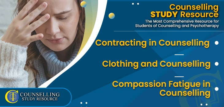 CT Podcast Ep206 featured image - Topics Discussed: Contracting in Counselling - Clothing and Counselling – Compassion Fatigue in Counselling