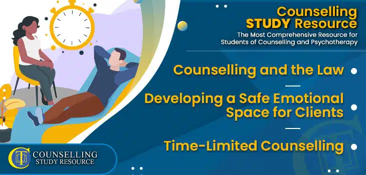 CT-Podcast-Ep222 featured image - Topics Discussed: Counselling and the Law – Developing a Safe Emotional Space for Clients – Time-Limited Counselling