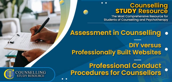 CT-Podcast-Ep261 featured image - Topics Discussed: Assessment in Counselling - DIY versus Professionally Built Websites - Professional Conduct Procedures for Counsellors