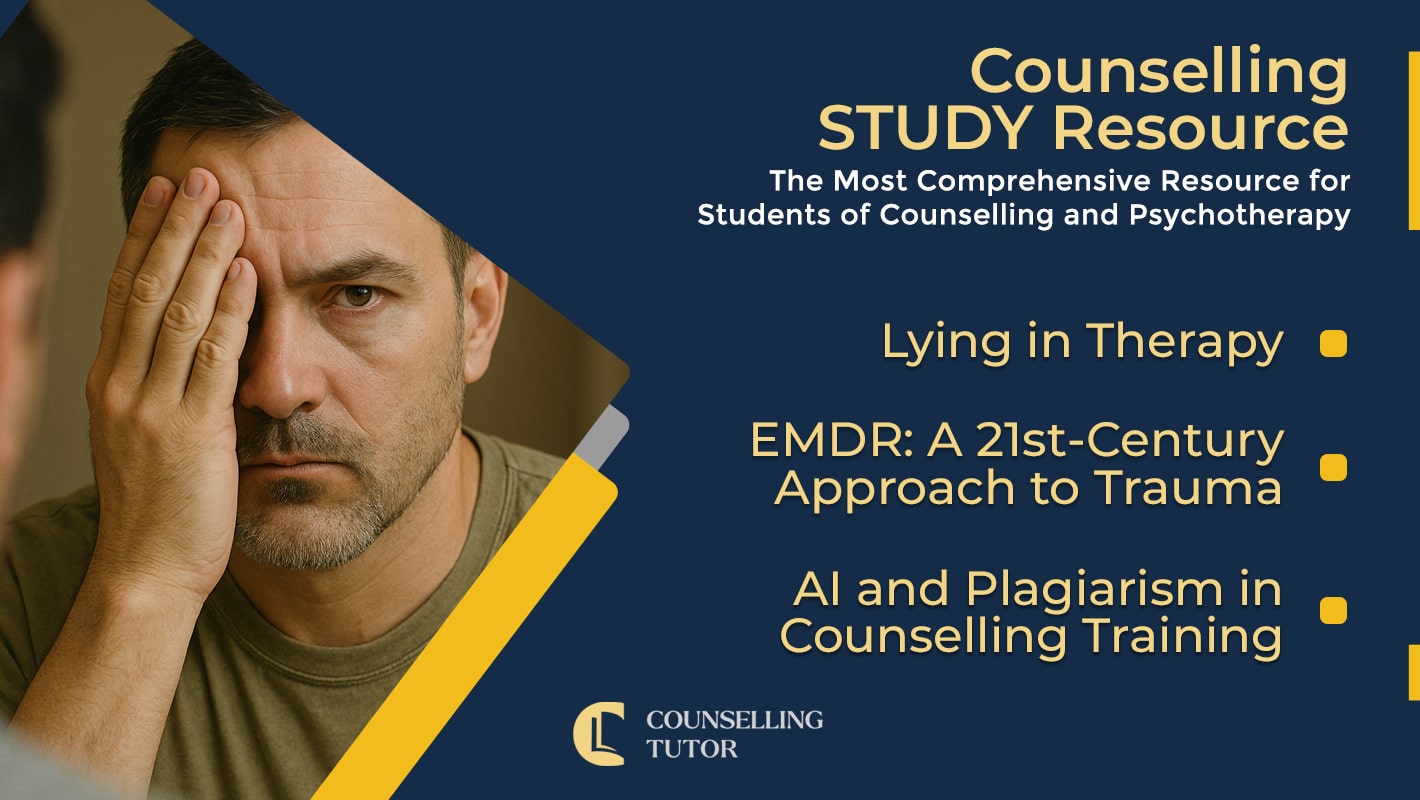 CT Podcast Ep356 featured image - Topics Discussed: Lying in Therapy – EMDR: A 21st-Century Approach to Trauma – AI and Plagiarism in Counselling Training