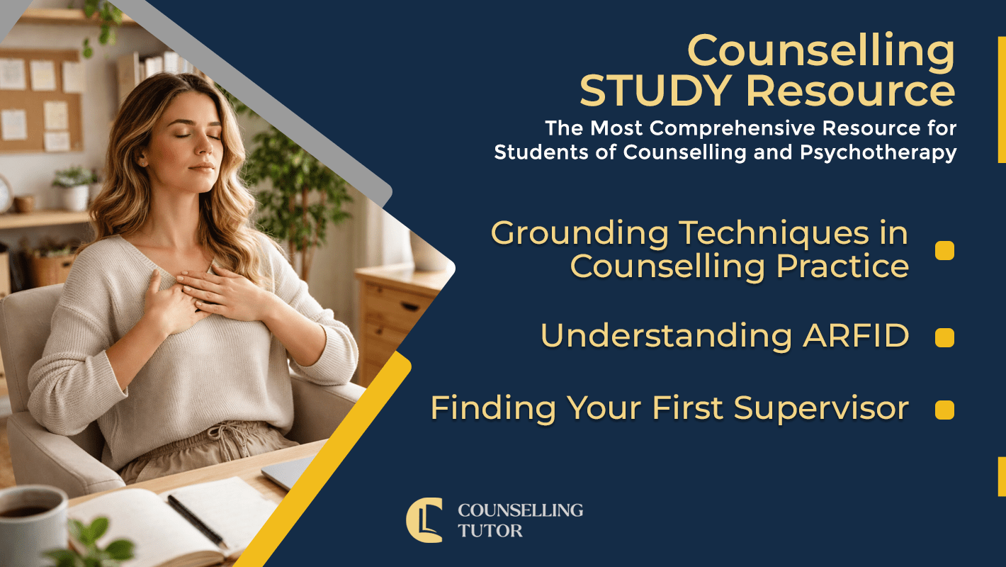 CT Podcast Ep370 featured image - Topics Discussed: Grounding Techniques in Counselling Practice - Understanding ARFID - Finding Your First Supervisor