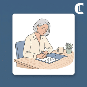 A counsellor writing their clinical will, planning continuity of care for clients